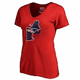 Women Patriots Red 2018 NFL Playoffs T-Shirt